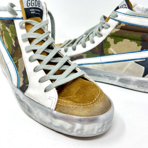 SOLD! Golden Goose High Top SLIDE Men Designer Sneaker Canvas Suede EU 44 US 11 - Picture 2 of 9